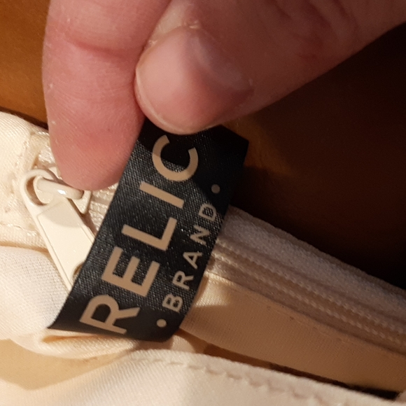 Vintage RARE Relic 1992 Collection Wood Handle With Floral Canvas Crossb Satchel - Picture 10 of 12